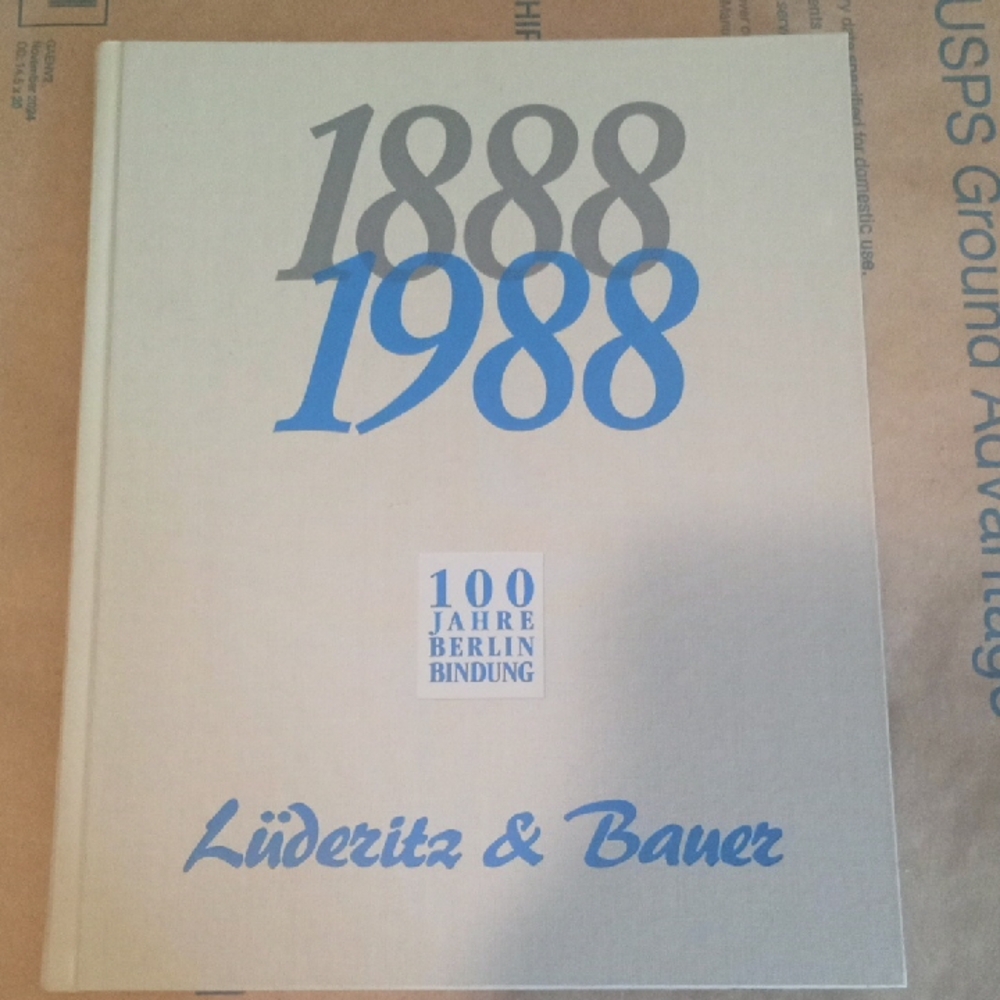 Commemorative Book: 1888-1988 100 Jahre Berlin Bindung